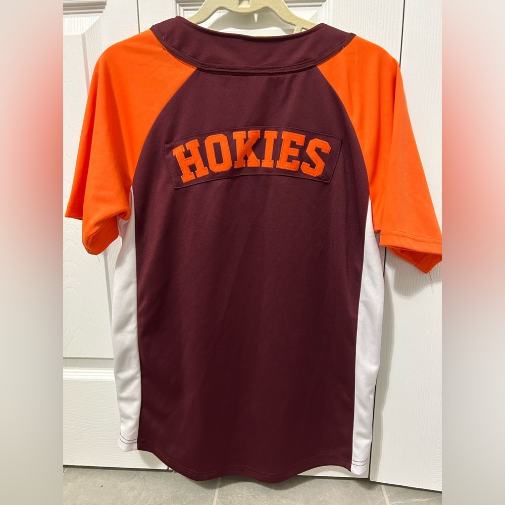 Virginia Tech Button Front Jersey. Embroidered Le… - image 6